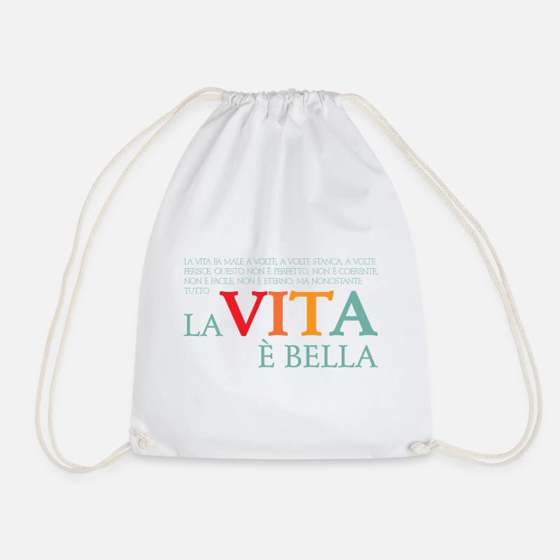 La vita e bella - Turnbeutel - Weiß