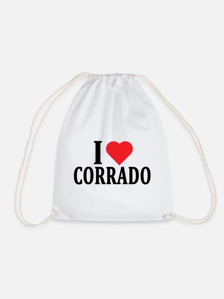 T-Shirt Ich liebe Corrado T-Shirt Geschenkidee - Turnbeutel - Weiß