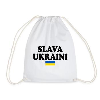 Slava ukraini - Drawstring Bag - white - Front