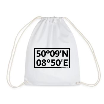 Maintal coordinates - Drawstring Bag - white - Front