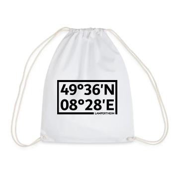 Lampertheim coordinates - Drawstring Bag - white - Front