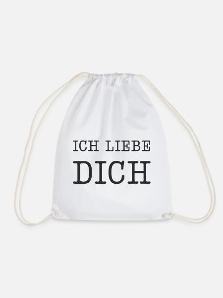Ich liebe dich - Turnbeutel - Weiß