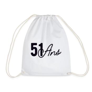 51 Ans - Sac de sport léger - blanc - Devant