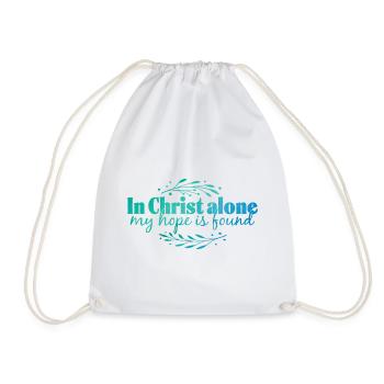 In Christ alone - Drawstring Bag - white - Front