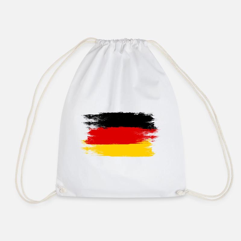 Deutschlandflagge, Viva Germany, ein Symbol der Einheit - Turnbeutel - Weiß