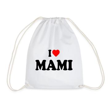 I love mami - Drawstring Bag - white - Front