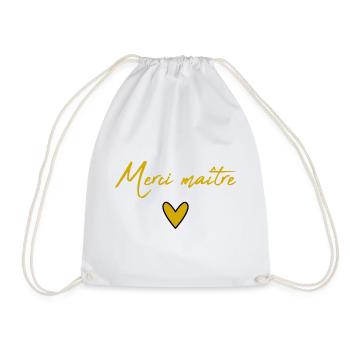 MASTER. MASTER. THANK YOU. THANK YOU, MASTER. MASTER - Drawstring Bag - white - Front