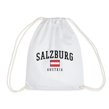 Salzburg Austria – Flag motif with local pride - Drawstring Bag - white - Front