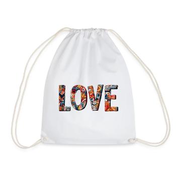 Conception créative de graffitis LOVE - Sac de sport léger - blanc - Devant