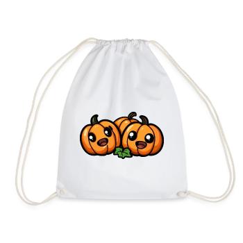 Pumpkin Halloween Cute Comic - Drawstring Bag - white - Front