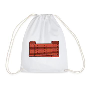 Brick Wall Urban Style - Drawstring Bag - white - Front