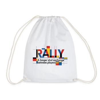 Tennis rally, fans long rallies - Drawstring Bag - white - Front