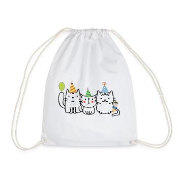 Birthday - Drawstring Bag - white - Front
