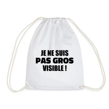 Humour : Je ne suis pas gros, je suis visible ! - Sac de sport léger - blanc - Devant