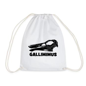 Gallimimus Schädel Fossil - Turnbeutel - Weiß - Vorne