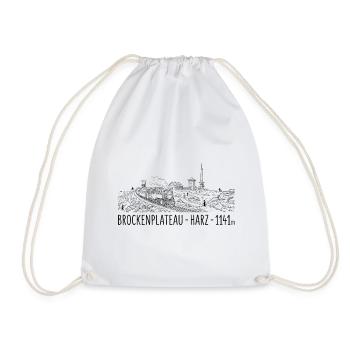Brocken Plateau Harz Steam Locomotive - Drawstring Bag - white - Front