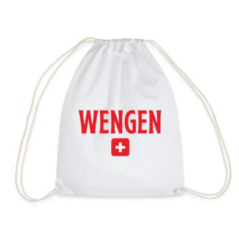 Wengen, Suisse - Sac de sport léger - blanc - Devant