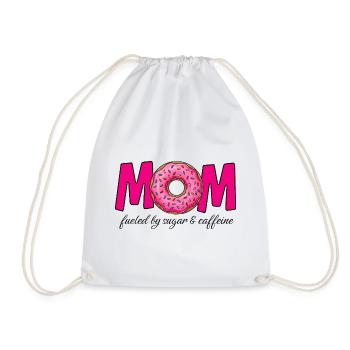 Maman alimentée par le sucre et la caféine - Sac de sport léger - blanc - Devant