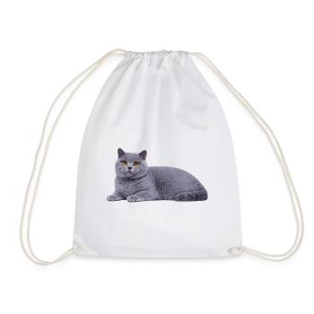 Chat britannique à poil court réaliste - Sac de sport léger - blanc - Devant
