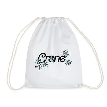 Vigne florale de grue - Sac de sport léger - blanc - Devant