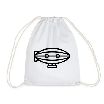 Airship - Drawstring Bag - white - Front