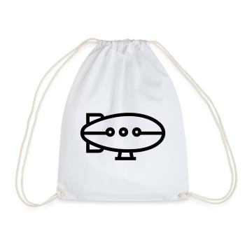 Airship - Drawstring Bag - white - Front