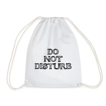 DO NOT DISTURB Schriftzug handgezeichnet - Turnbeutel - Weiß - Vorne