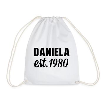 Daniela est 1980 - Turnbeutel - Weiß - Vorne