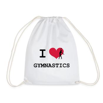 I Love Gymnastics - Turnbeutel - Weiß - Vorne