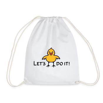 Let's do it! - Drawstring Bag - white - Front