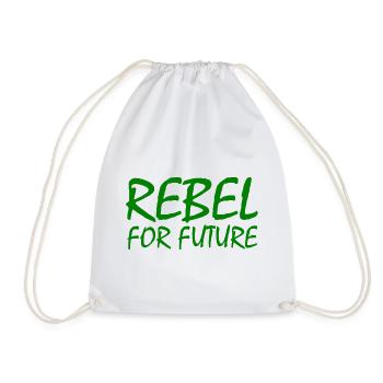 Rebel for future - Drawstring Bag - white - Front
