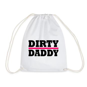 Dirty daddy - Drawstring Bag - white - Front