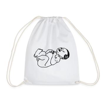 Neugeborenes Baby transparenter Schatten Illustration - Turnbeutel - Weiß - Vorne