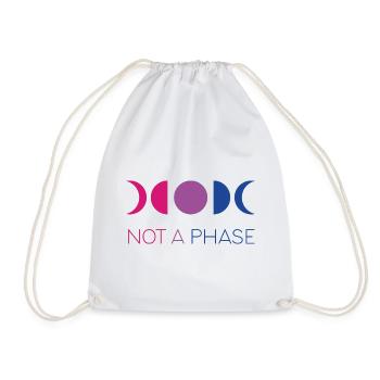 LGBTQ Pride Month - Not a Phase - Bisexual - Drawstring Bag - white - Front