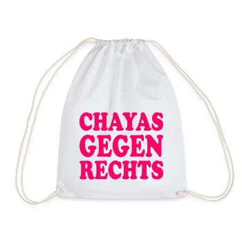 chayas gegen rechts - Turnbeutel - Weiß - Vorne