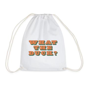 What the Duck?! - Drawstring Bag - white - Front