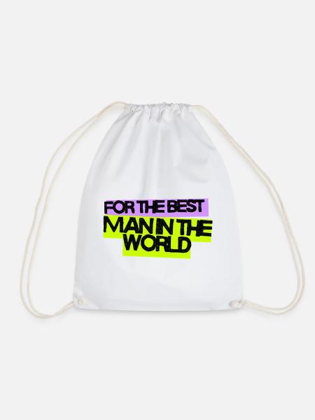 For the best man in the world - Turnbeutel - Weiß