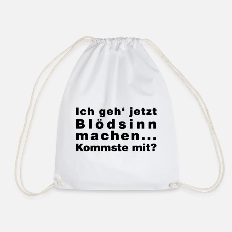 Bloedsinn_machen - Drawstring Bag - white