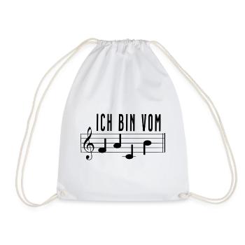 Ich bin vom Fach - Musiker Notenschrift Noten - Turnbeutel - Weiß - Vorne