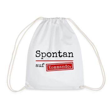 Spontan auf Kommando_weiss - Turnbeutel - Weiß - Vorne