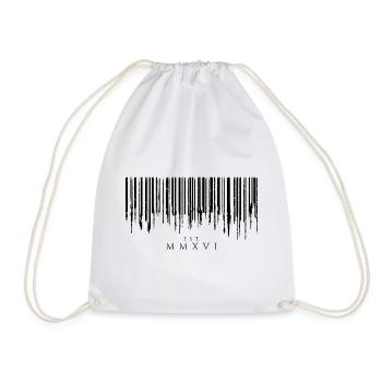 Barcode Tropfen Black Est. MMXVI - Turnbeutel - Weiß - Vorne
