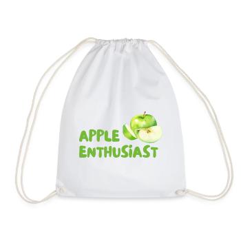 Apfel Enthusiast – Grüner Stil - Turnbeutel - Weiß - Vorne
