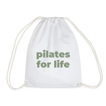 Pilates fürs Leben Typografik - Turnbeutel - Weiß - Vorne