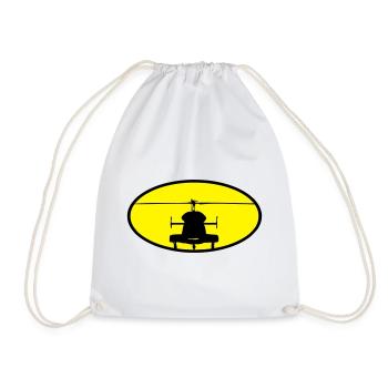 Logo de l'hélicoptère - Sac de sport léger - blanc - Devant