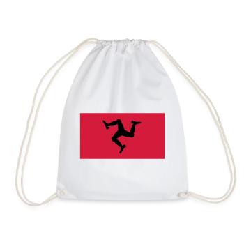 The Manx Triskelion, Emblem of the Isle of Man - Drawstring Bag - white - Front