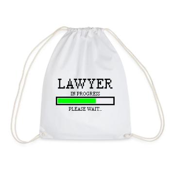 Lawyer in progress profession saying jura gift - Drawstring Bag - white - Front