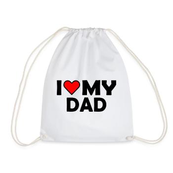 I love my dad - Turnbeutel - Weiß - Vorne
