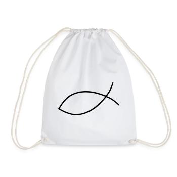 Poisson - Sac de sport léger - blanc - Devant