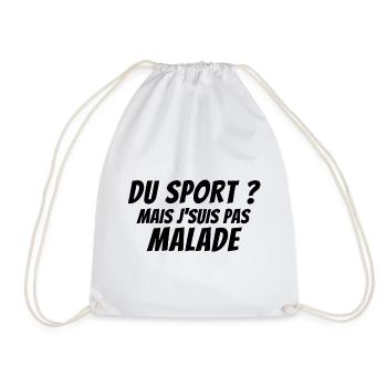 sport, sport humour, no sport - Sac de sport léger - blanc - Devant