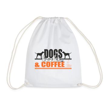 Dogs Books And Coffee - Turnbeutel - Weiß - Vorne